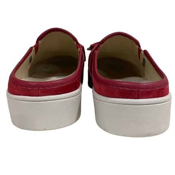 Spenco Barbados Orthotic Red Suede Bow Leather Slip-On Slide Mule Size 9B - Picture 6 of 14